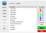 Using RowPro to set up a multi-erg row